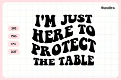 Funny Coffee Coaster Quote SVG | Protect the Table Product Image 3