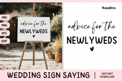 Wedding Sign Saying SVG | Advice For The Newlyweds Product Image 1