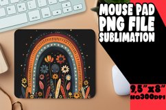 Noir Radiance: Rainbow Sublimation Mouse Pad Product Image 1