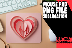 UNIQUE desk PAD PNG Inspiration, Flowers Heart Product Image 1