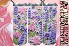 Embroidered Floral Magic Tumbler Wrap Product Image 1