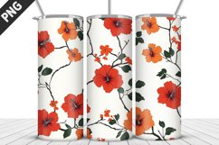 Flowers Tumbler Wrap | Sublimation Design | Tumbler PNG Product Image 1