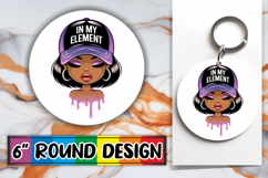 Sweet Coaster Designs for Cars PNG, Black Woman Product Image 1
