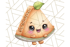 Fruit Doodles Clipart, Cute Cartoon Fruit PNG, Kawaii Food Product Image 3
