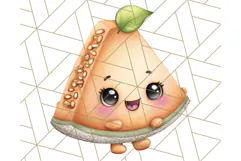 Fruit Doodles Clipart, Cute Cartoon Fruit PNG, Kawaii Food Product Image 3