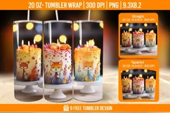 Cute Birthday Tumbler Wraps, Sublimation Wrap Product Image 1