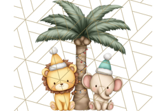 Safari Christmas PNG Clipart, Cute Jungle Animal Art Product Image 3