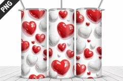 Valentines Love Skinny Tumbler PNG Wrap| Valentines Tumbler Product Image 4