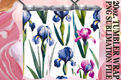 Whimsical Delight 20oz tumbler wrap, Flower Pattern Product Image 1