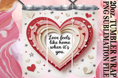 JOYFUL WHISPERS 20oz TUMBLER WRAP, Heart Quote Product Image 1