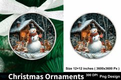Christmas Ornaments PNG Round Sign PNG, Christmas Round Sign Product Image 1