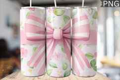 Spring Fling Bow Tumbler Wrap -High Quality 300 Dpi Product Image 1