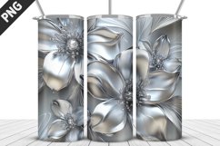 3D Flowers Tumbler Wrap | Sublimation Design | Tumble PNG Product Image 4