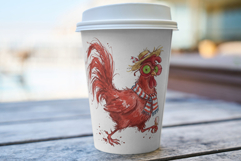 Whimsical Summer Chicken Png Clipart Product Image 5