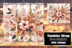 Vibrant Tumbler Design Download , Autumn Flower Product Image 1