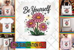 Fun Tote Bag Gift Ideas PNG, Flowers Quote Product Image 1