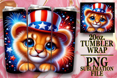 Gentle Moments 20oz tumbler wrap, USA Animals Product Image 1