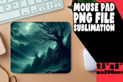 Cozy Mouse Pad Sublimation Magic, Horror Halloween Product Image 1
