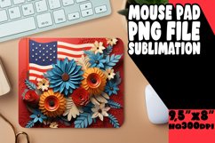 Patriotic Sunflower Sublimation Mouse Pad Product Image 1