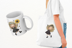 Summer Gothic Girl Clipart Product Image 3