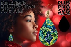 Teardrop Earring Sublimation Selection Product Image 1
