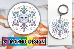 Unique Round Keychain Designs, Cute Christmas Product Image 1