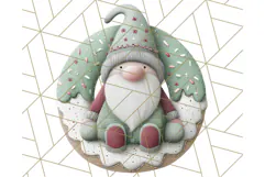 Cozy Winter Gnome Clipart PNG, Christmas Gnome Clip Art Product Image 3