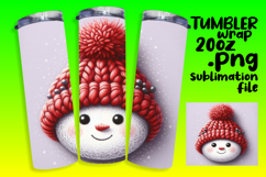 GLAMOROUS 20oz Tumbler PNG Design , Snowman Product Image 1