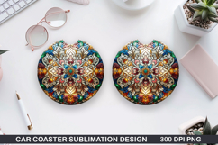 Car Coaster Sublimation| Valentine Coaster PNG Product Image 1
