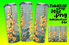 Tropical Flower Sublimation Tumbler Wraps - 20oz Product Image 1
