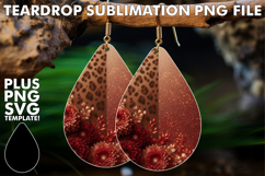 Unique Teardrop Earrings Art, Leopard Prints Product Image 1