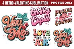 Retro Valentines Sublimation PNG Product Image 1