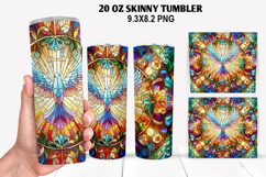 Dove Flower Skinny Tumbler 20oz Wrap Design, Easter Tumbler Product Image 1