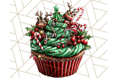 Christmas Cupcake PNG Clipart, Cute Food PNG, Holiday Treat Product Image 3