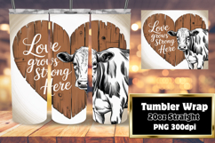 Eye-Catching 20oz Tumbler Wrap , Cute Cow Product Image 1