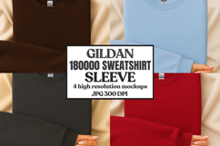 Gildan 18000 Sleeve Mockup, Cozy Crewneck Sleeve Mockup Product Image 1
