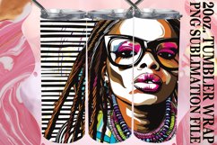 Portrait Paradise: Bold Striped Tumbler, 20oz Product Image 1