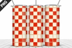 Red Plaid Tumbler Design | Valentine's Day Tumbler Wrap Product Image 2