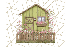 Vintage Cottagecore Barn PNG Clipart, Farmhouse Style Product Image 3