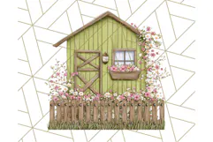 Vintage Cottagecore Barn PNG Clipart, Farmhouse Style Product Image 3