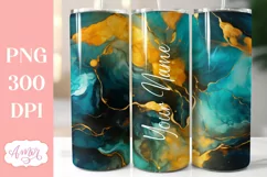 Blue marble 20oz tumbler sublimation PNG, Alcohol ink PNG Product Image 2