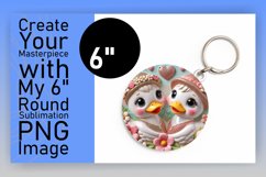 Playful Round Design for Keychains , Sweet Animals Product Image 1