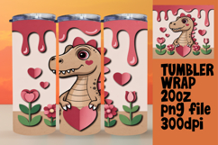 BOLD 20oz Sublimation Design , Cute Dino Product Image 1