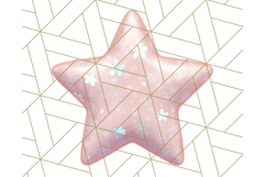 Cute Puffy Star Clipart PNG, 3D Glossy Pastel Stars Clip Art Product Image 3