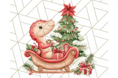 Christmas Dinosaur PNG Clipart, Cute Dino Holiday Art Png Product Image 3