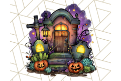 Enchanted Graveyard Halloween PNG Clipart Product Image 3