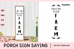 Porch Sign Saying SVG | Welcome To The Farm Product Image 1