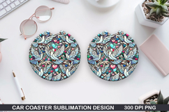 Dove Love Car Coaster Sublimation| Valentine Coaster PNG Product Image 1