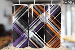 Halloween Plaid Pattern Tumbler Wrap - High Quality 300 Dpi Product Image 1