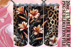 Bright reflections 20oz tumbler wrap, Leopard Prints Product Image 1
